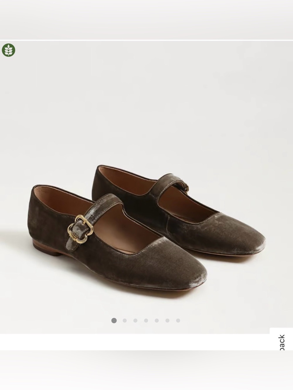 Sam Edelman Michaela Mary Jane Flat Dark Silver Sage Velvet Size 36.5